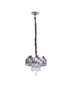 Candelabru LED Lorin cu Telecomanda, 52W, Dimabil, Argintiu si Negru