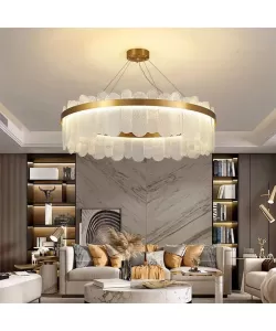 Candelabru LED cu Telecomanda Alvaro 128W Dimabil Auriu