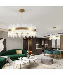 Candelabru LED cu Telecomanda Aurelio 133W Dimabil Auriu