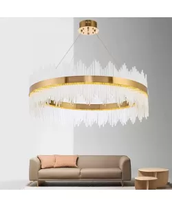 Candelabru LED cu Telecomanda Gonzalo 98W Dimabil Auriu