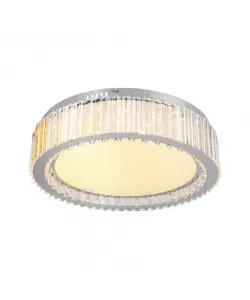 Lustra LED Cristal cu Telecomanda Madox 28W Dimabila Argintiu