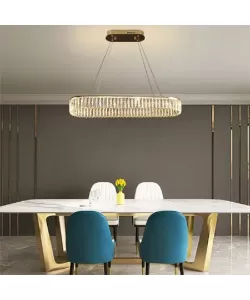 Candelabru LED cu Telecomanda Zimar 80W, Diametru 80cm Auriu Candelabru LED cu Telecomanda Zimar 80W, Diametru 80cm Auriu