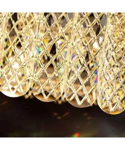 Candelabru LED cu Telecomanda Zimar 80W, Diametru 80cm Auriu Candelabru LED cu Telecomanda Zimar 80W, Diametru 80cm Auriu