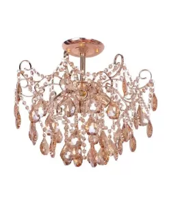 Candelabru Levi, 4*E27, Cristal si Metal, Auriu Candelabru Levi, 4*E27, Cristal si Metal, Auriu