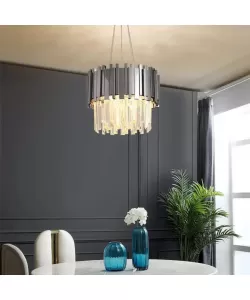 Candelabru Maneeter 8x E27 Diametru 30cm Argintiu