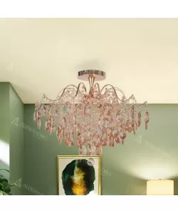 Candelabru Onyx, 6*E27, Cristal K9, Auriu