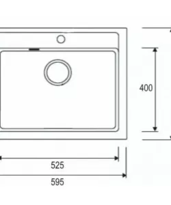 Chiuveta Bucatarie Coyote, 60*50 cm, Cuart, Satinat, 600/500CY Chiuveta Bucatarie Coyote, 60*50 cm, Cuart, Satinat, 600/500CY