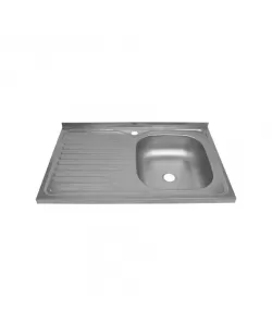 Chiuveta Bucatarie de Stanga Inox 80x50cm Anticalcar Argintiu