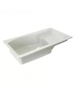 Chiuveta Bucatarie din Granit 85x46cm Alb