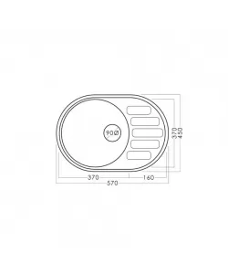 Chiuveta Bucatarie din Inox 57*45 cm, Cromat 5745 RIF Chiuveta Bucatarie din Inox 57*45 cm, Cromat 5745 RIF