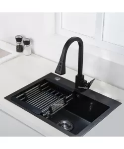 Chiuveta Bucatarie Inox, Korman Technik, 60x45 cm, Gri Inchis