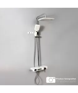 Coloana Dus Afisaj LCD Inox Alb Argintiu SJG/007 Coloana Dus Afisaj LCD Inox Alb Argintiu SJG/007