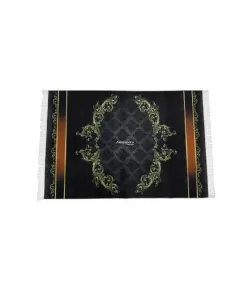 Covor Costi, 230x160x0.3 cm, Negru Auriu, Antiderapant