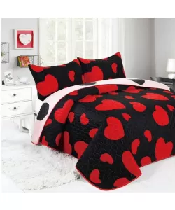 Cuvertura de Pat Dublu, 3 Piese, Poliester, C02/F023 Cuvertura de Pat Dublu, 3 Piese, Poliester, C02/F023