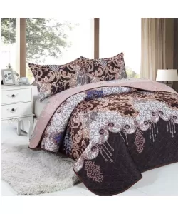 Cuvertura de Pat Dublu, 3 Piese, Poliester, C02/F024 Cuvertura de Pat Dublu, 3 Piese, Poliester, C02/F024