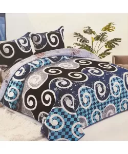 Cuvertura pentru Pat Dublu, Poliester, 3 Piese, C02/F001 Cuvertura pentru Pat Dublu, Poliester, 3 Piese, C02/F001