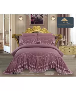 Cuvertura pentru Pat Dublu, Poliester, 3 Piese, Mov, CVV01 Cuvertura pentru Pat Dublu, Poliester, 3 Piese, Mov, CVV01