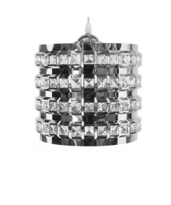 Pendul Luana, 1*E27, Crom, Metal si Cristal