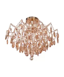 Candelabru Onyx, 6*E27, Cristal K9, Auriu