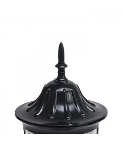 Felinar Florin, 1*E27, Negru, Metal si Sticla