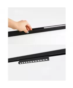 Grila LED Magnetica, Reglabila, 12W, Lumina Neutra, Incastrata, Negru