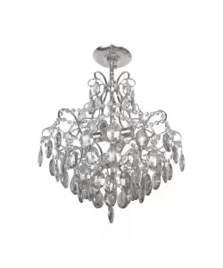 Candelabru Cristal Martin, 4*E27, Crom, Metal si Cristal