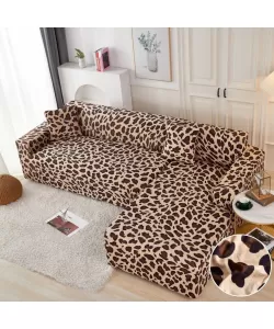 Husa Canapea + Fata de Perna, 180x230cm, Bumbac elastic, Maro, L50 Husa Canapea + Fata de Perna, 180x230cm, Bumbac elastic, Maro, L50