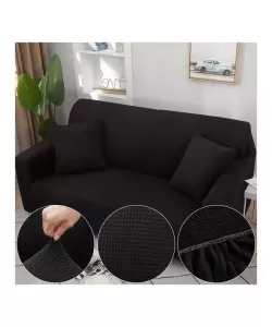 Husa Canapea + Fata de Perna, 180x230cm, Bumbac, Negru, L03 Husa Canapea + Fata de Perna, 180x230cm, Bumbac, Negru, L03