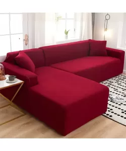 Husa Coltar, 3 Locuri + 2 Locuri, Poliester 100%, Visiniu, CNP06 Husa Coltar, 3 Locuri + 2 Locuri, Poliester 100%, Visiniu, CNP06