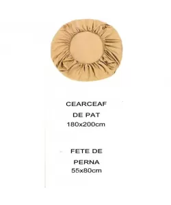 Husa de Pat cu 2 Perne, 180x200 cm, Bumbac Satinat, Maro Deschis H04/394 Husa de Pat cu 2 Perne, 180x200 cm, Bumbac Satinat, Maro Deschis H04/394