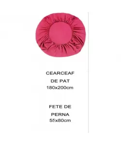 Husa de Pat cu 2 Perne, 180x200 cm, Bumbac Satinat, Roz Ciclam H04/393 Husa de Pat cu 2 Perne, 180x200 cm, Bumbac Satinat, Roz Ciclam H04/393