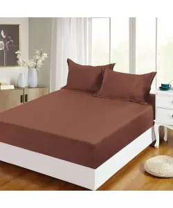 Husa Maro pentru Pat Dublu si 2 Fete de Perna, 180*200 cm, Frotir, H02/220 Husa Maro pentru Pat Dublu si 2 Fete de Perna, 180*200 cm, Frotir, H02/220