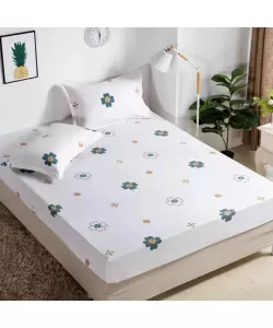 Husa Pat Dublu cu Elastic, Bumbac Finet, 091/28 Husa Pat Dublu cu Elastic, Bumbac Finet, 091/28