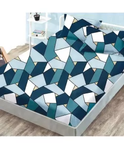 Husa pentru Pat Dublu si 2 Fete de Perna, Bumbac, 180*200 cm, HS41 Husa pentru Pat Dublu si 2 Fete de Perna, Bumbac, 180*200 cm, HS41