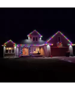 Instalatie 180 Leduri, 8 m, Fir Negru, Multicolor