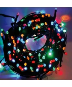 Instalatie 300 Leduri, 20 m, Fir Negru, Multicolora