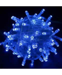 Instalatie, 500 Leduri, 30 m, Fir Alb, Albastru/Rosu - Albastru