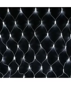 Instalatie Tip Plasa, 288 Leduri, 2/3 m, Fir Alb, Alb/Albastru/Multicolor - Alb