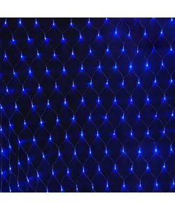 Instalatie Tip Plasa, 288 Leduri, 2/3 m, Fir Alb, Alb/Albastru/Multicolor - Albastru