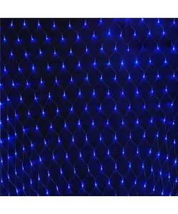 Instalatie Tip Plasa, 288 Leduri, 2/3 m, Fir Negru, Alb/Albastru/Multicolor - Albastru