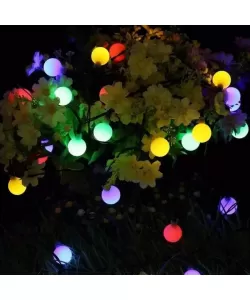 Instalatie Tip Turturi, 60 Leduri, 3 m, Fir Negru, Multicolor
