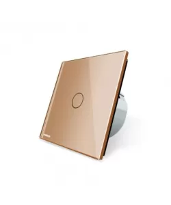 Intrerupator Touch, Simplu, Auriu, Sticla Securizata, Livolo Intrerupator Touch, Simplu, Auriu, Sticla Securizata, Livolo
