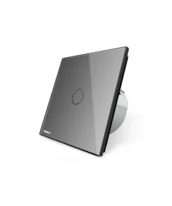 Intrerupator Touch, Simplu, Gri, Sticla Securizata, Livolo Intrerupator Touch, Simplu, Gri, Sticla Securizata, Livolo