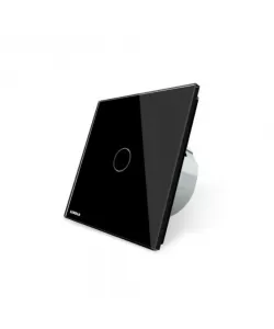 Intrerupator Touch, Simplu, Negru, Sticla Securizata, Livolo Intrerupator Touch, Simplu, Negru, Sticla Securizata, Livolo
