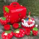 Joc Interactiv Tort de Aniversare cu Capsuni Rosu 14 Piese Joc Interactiv Tort de Aniversare cu Capsuni Rosu 14 Piese