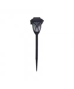 Lampa LED Solara cu Bat, 2W, ABS, Negru, Functionabil si cu Baterie
