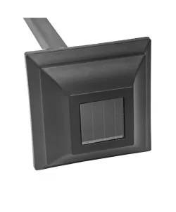 Lampa LED Solara cu Bat, 2W, ABS, Negru, Functionabil si cu Baterie