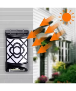 Lampa LED Solara de Perete cu Senzor, Tip Flacara 3 W