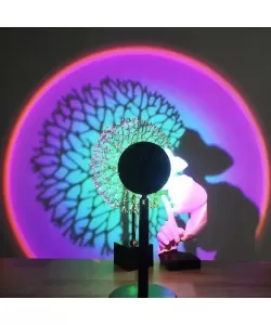 Lampa cu Lupa, Apus de Soare, 5W, Stecher, Mov, Metal