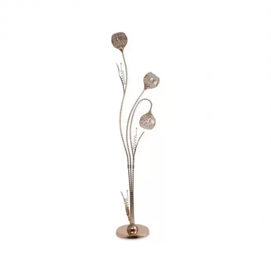 Lampadar Adela, 3*E27, Auriu, Metal si Cristal Lampadar Adela, 3*E27, Auriu, Metal si Cristal